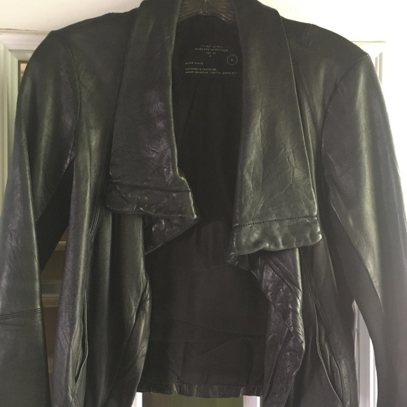 All Saints Ulani Black Leather Jacket - Picture 6 of 6